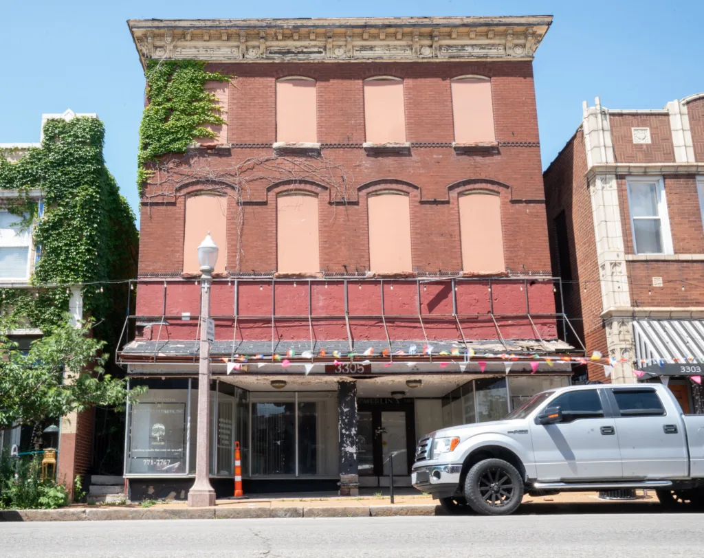 A vacant building.