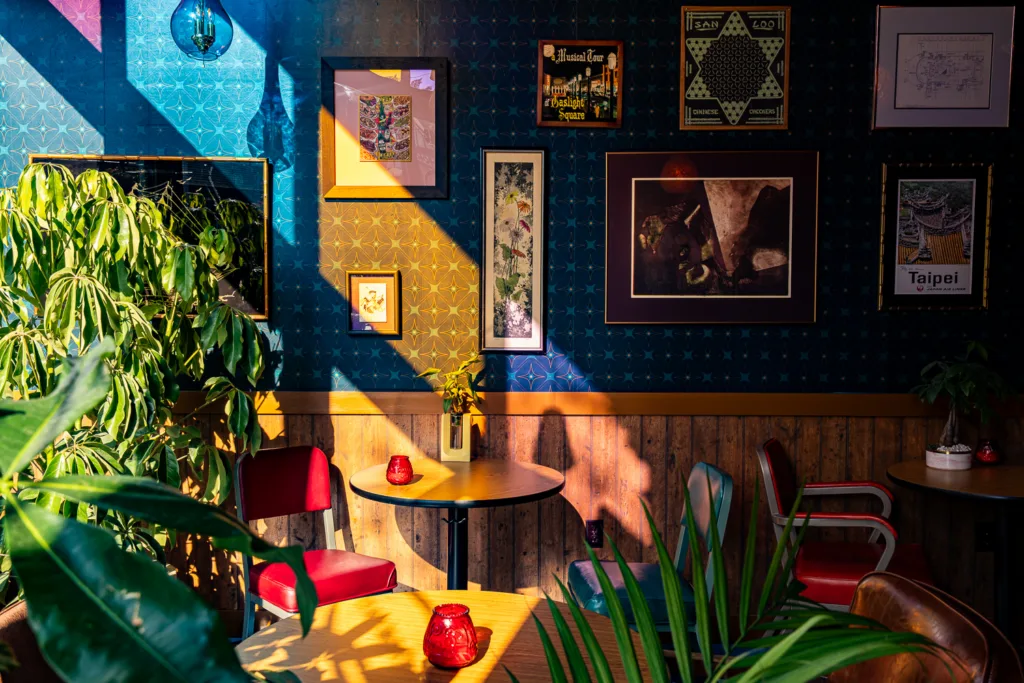 The bar area at Mainlander in St. Louis, Missouri.