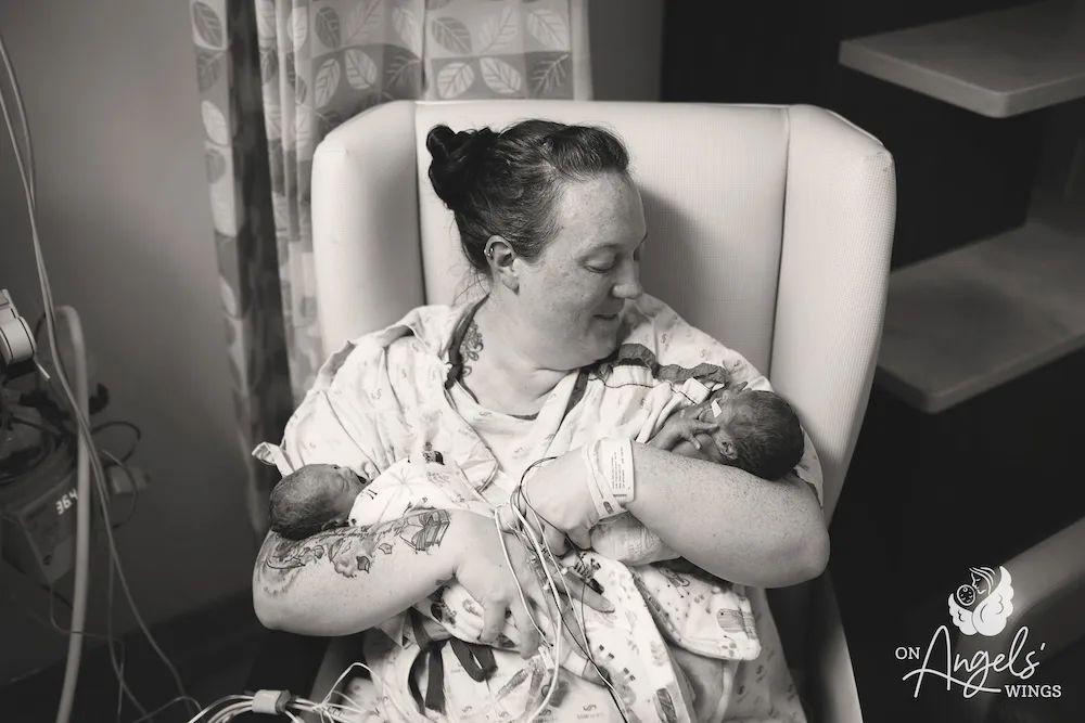 Amanda Loucks and her twin boys.
