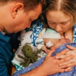 Katie and Carl Schwarz with their son Hudson.