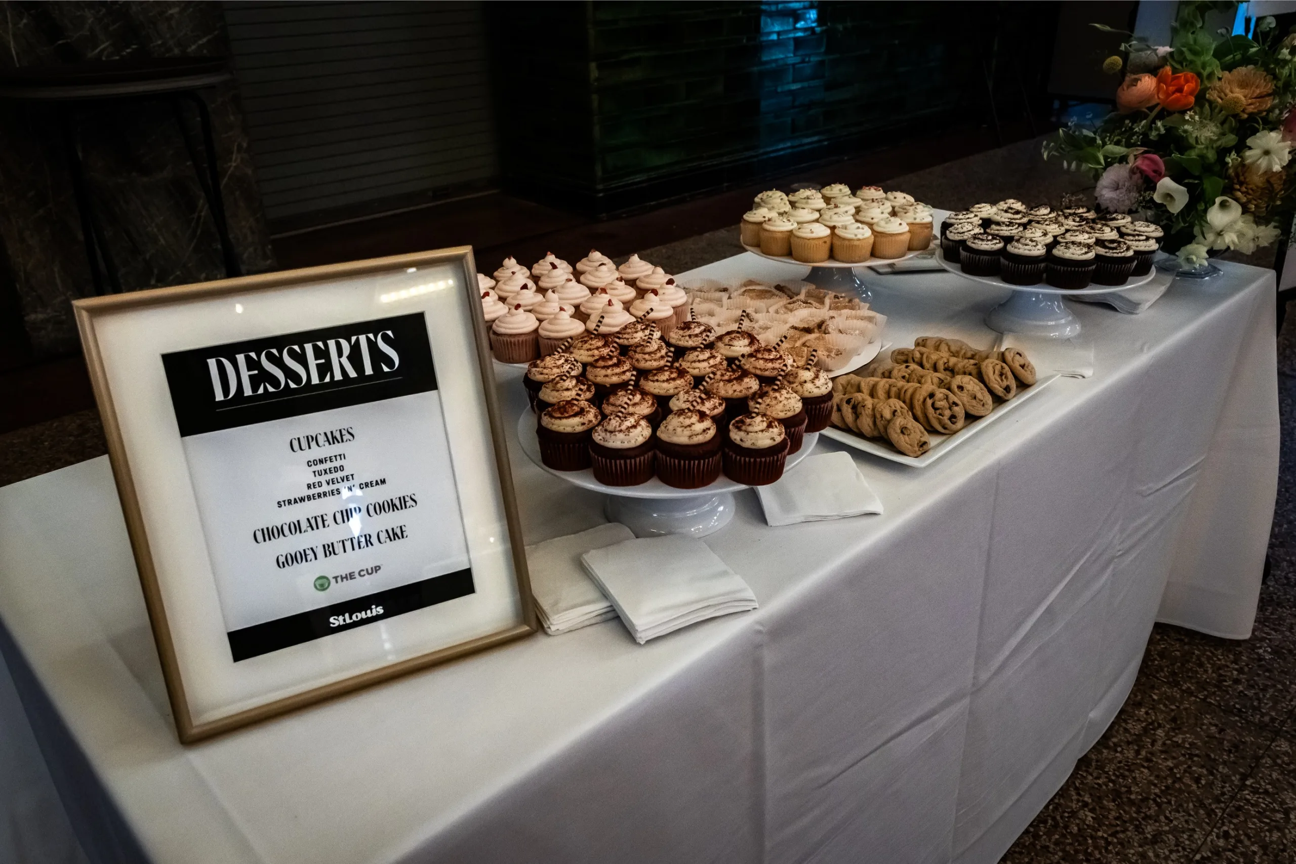 Desserts provided by The Cup