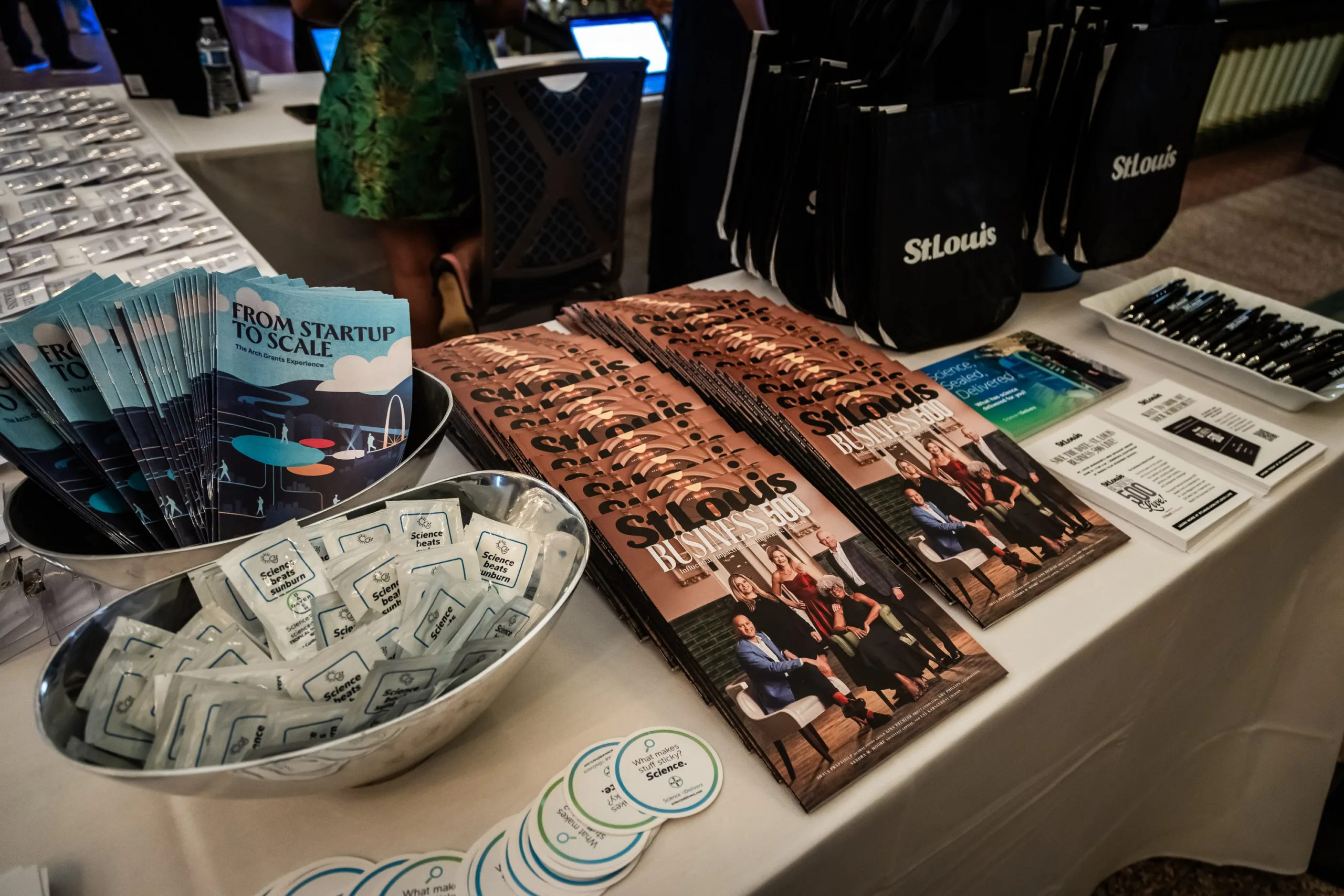 Gift table at Business 500 Event
