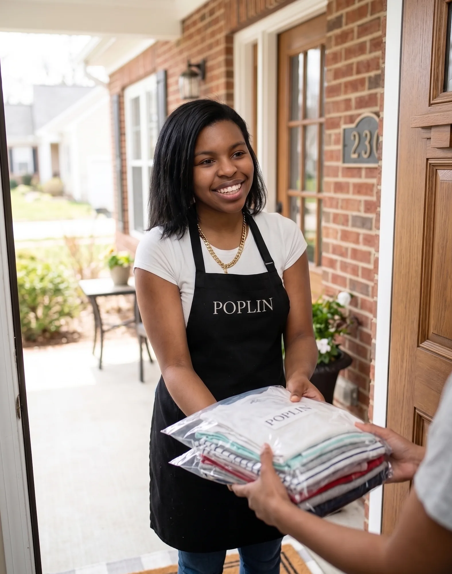 Tenisha Neal delivers laundry through Poplin.